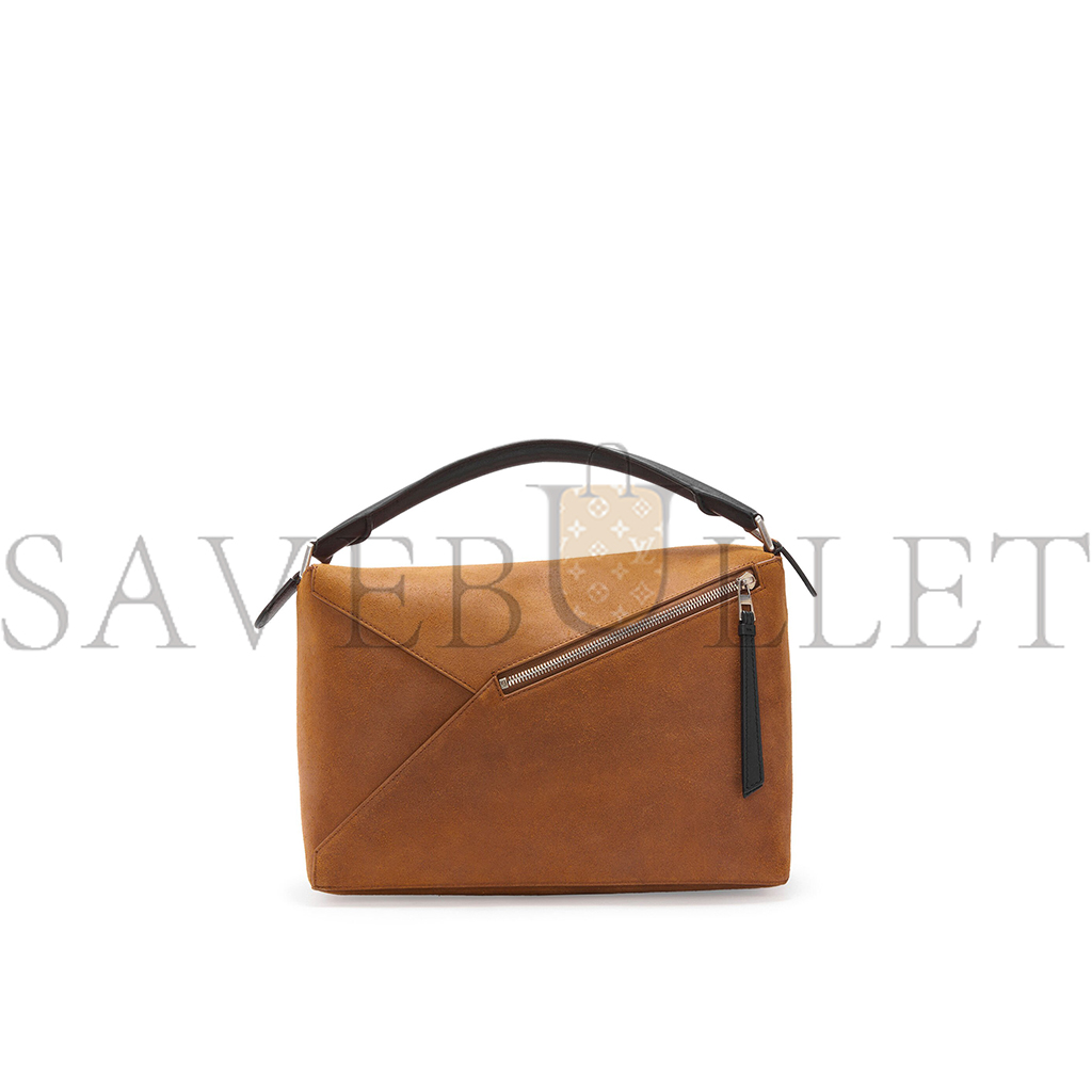 l*ew* large puzzle bag in pressed suede b510p00x03 (33*21.5*14.7cm)